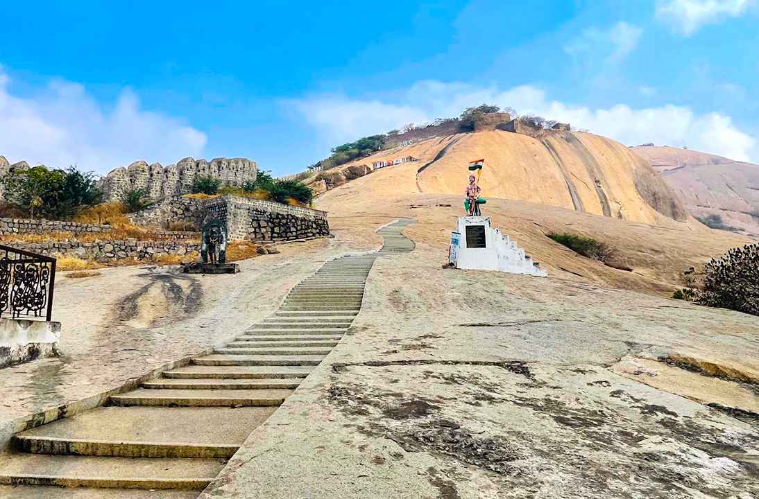Bhuvanagiri Fort near Go Ranch Resort – historic hilltop fort and popular tourist attraction in Hyderabad, Telangana